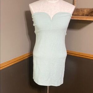 H&M Mint terry Strapless Dress size M